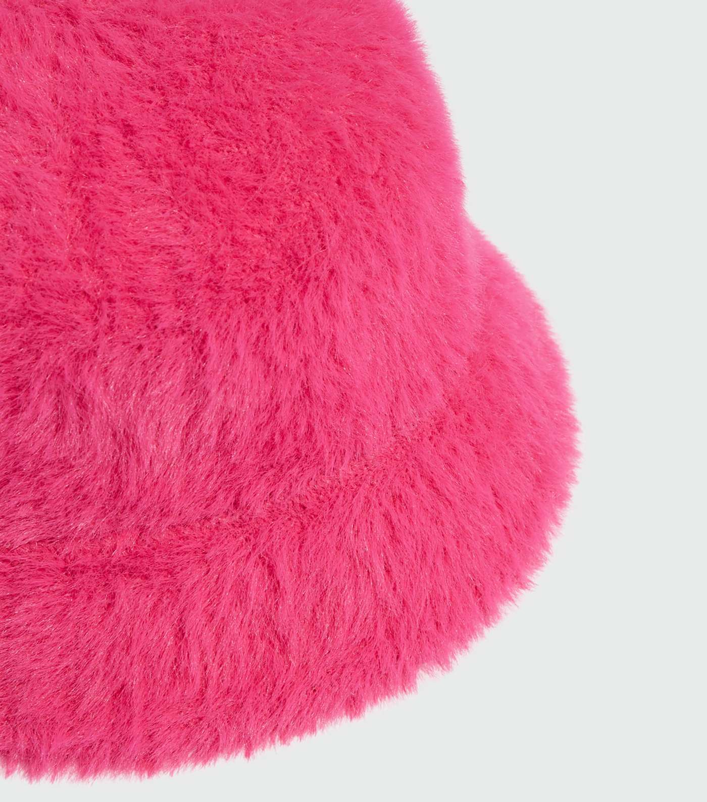 Skinnydip Bright Pink Faux Fur Bucket Hat