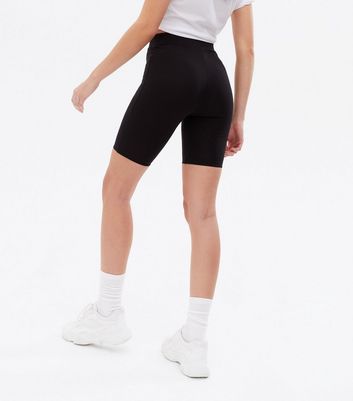 black jersey cycling shorts