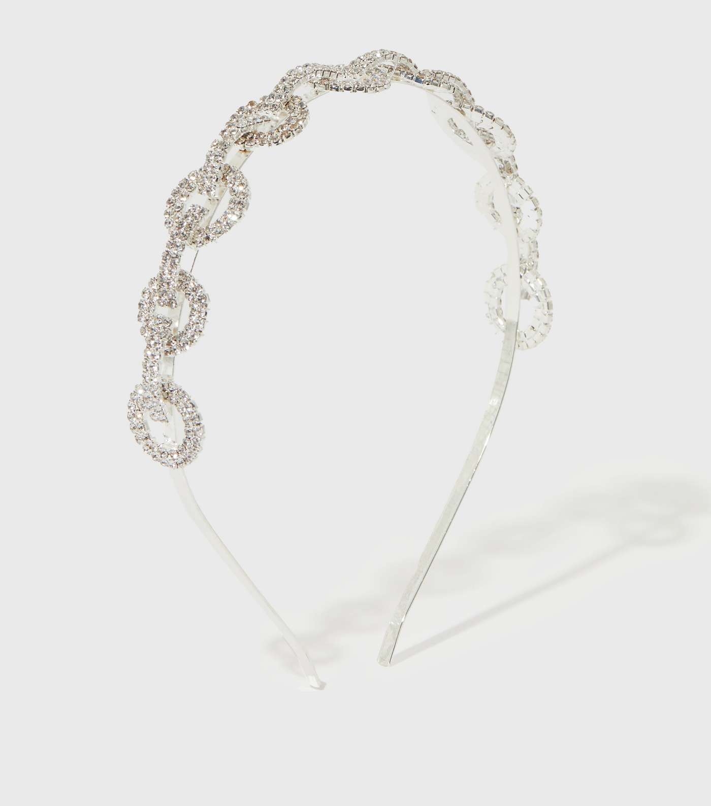 Silver Premium Diamanté Chain Headband