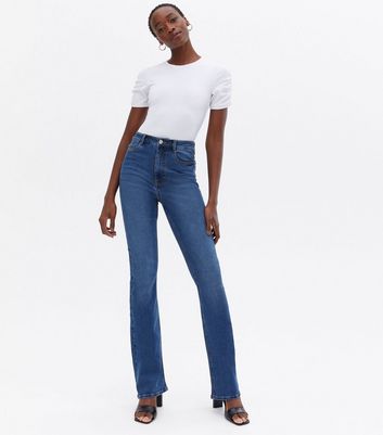 Tall Blue Mid Rise Flared Brooke Jeans 