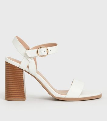 tan block heel sandals wide fit