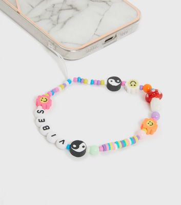 Colorful Seed Beaded Pearl Floral Yin Yang Smile Face BABY Charm Phone –  ArtGalleryZen