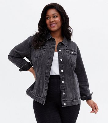 black denim jacket womens plus size