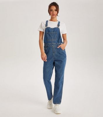 Long best sale denim dungarees