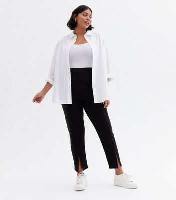 High Waist Split Hem Leggings 