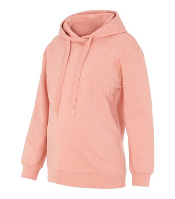 Click to view product details and reviews for Mamalicious Maternity Pink Jersey Nursing Hoodie New Look.