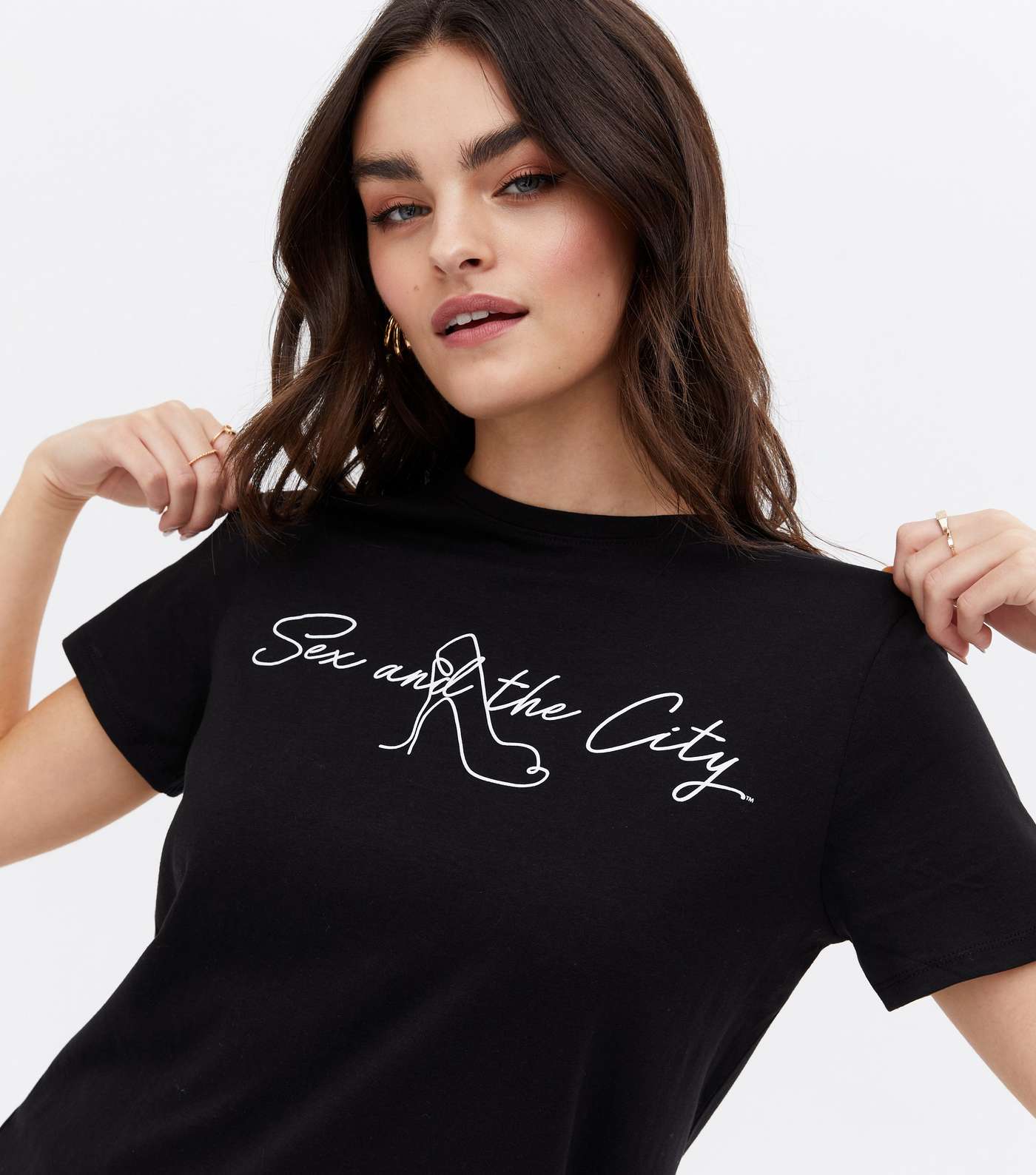 Black Logo Sex and the City Shoe T-Shirt