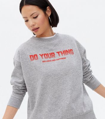 Pale Grey Do Your Thing Logo Sweatshirt 