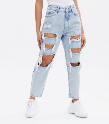 petite extreme ripped skinny jeans