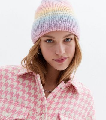 ribbed knit hat pattern straight needles