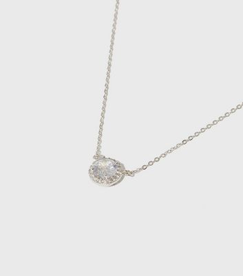Clear Cubic Zirconia Round Pendant 