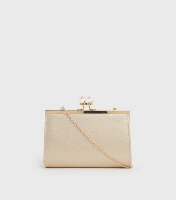 Rose gold clutch hot sale bag new look