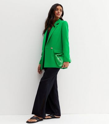 New Look Women's Green Button Front Oversized Blazer - UK 8
