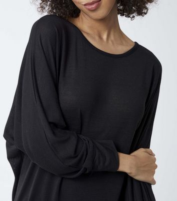 Blue Vanilla Black Deep Hem Batwing Top New Look