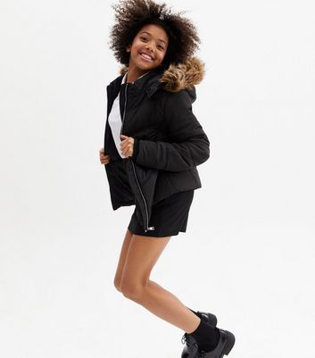 New look 2025 girls black coat