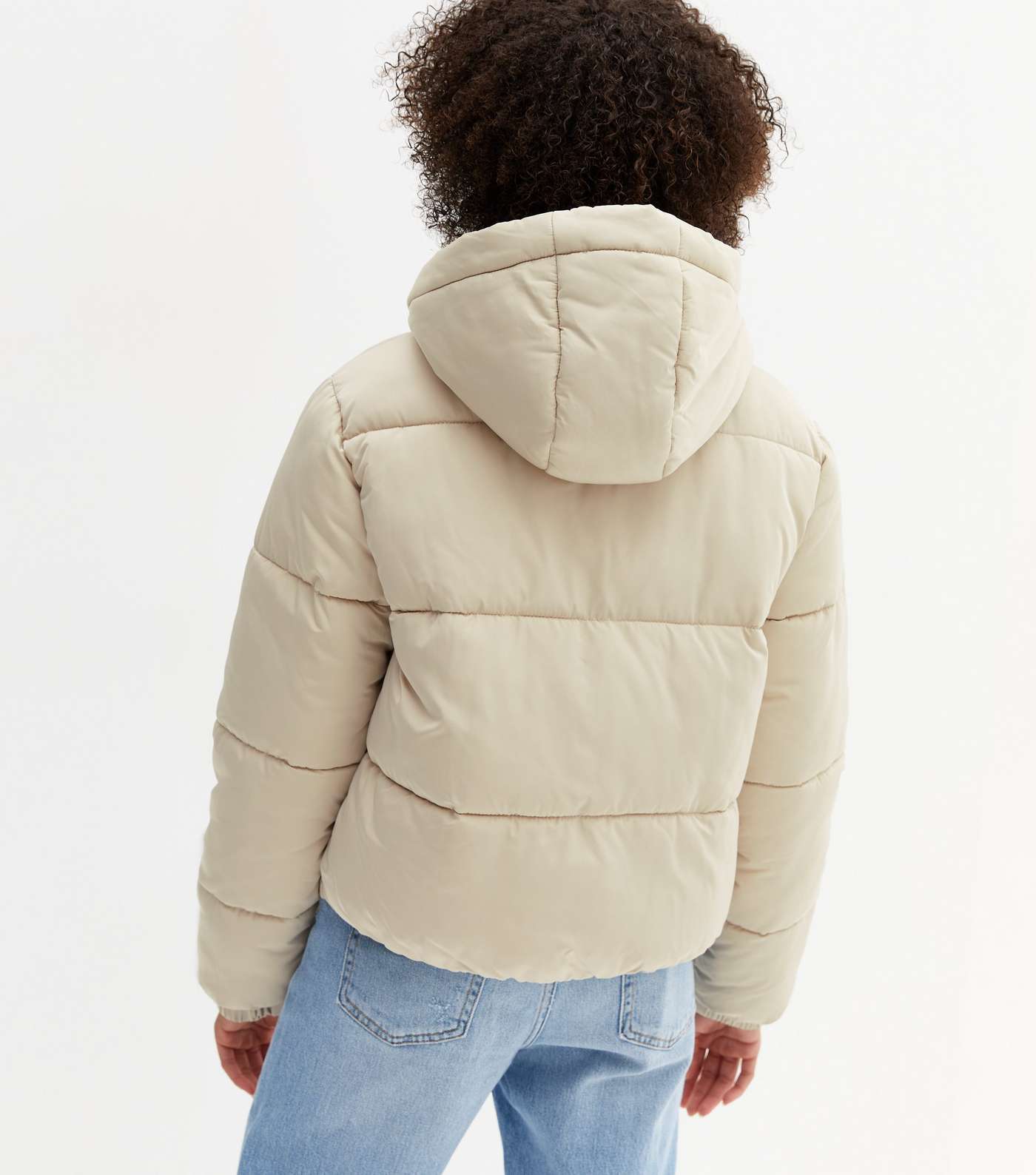 Girls Stone Hooded Zip Puffer Jacket Image 4
