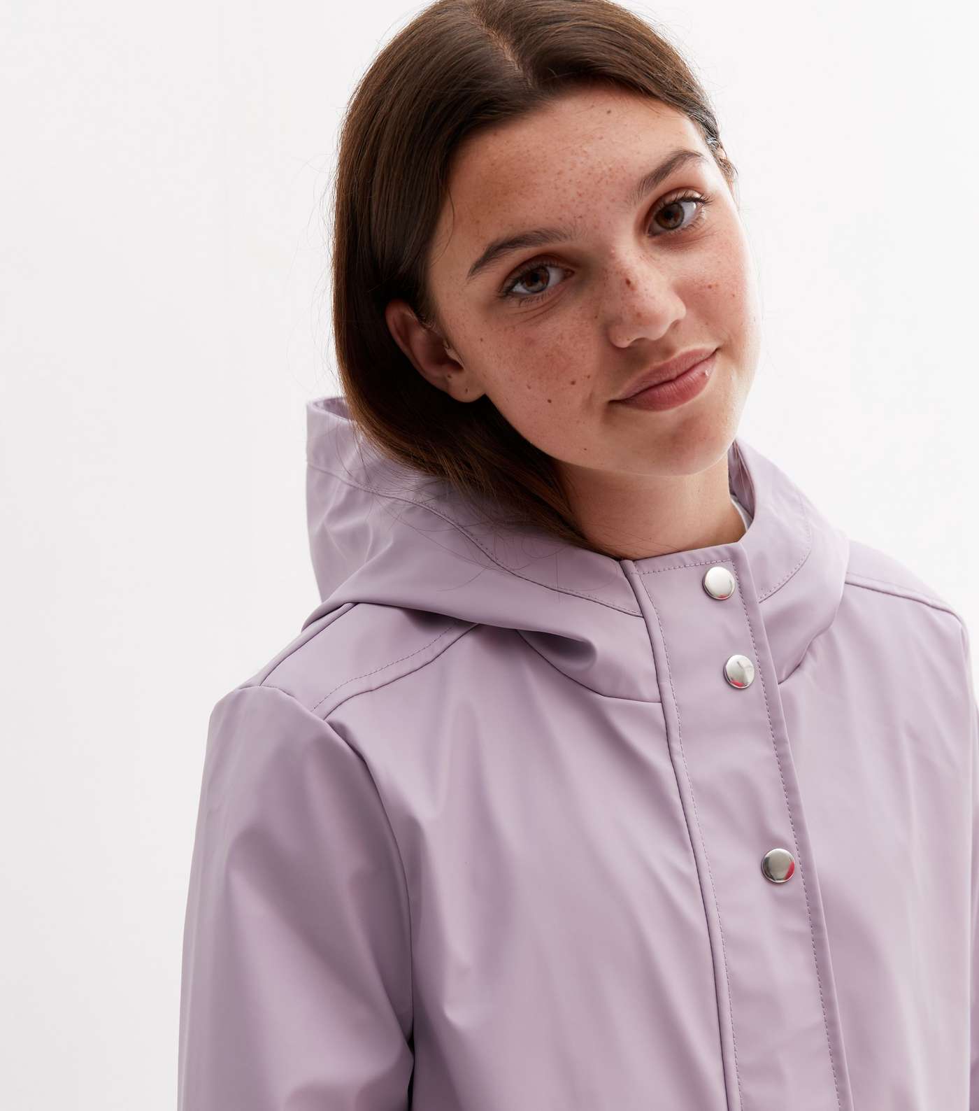 Girls Lilac Pocket Front Hooded Anorak Image 3