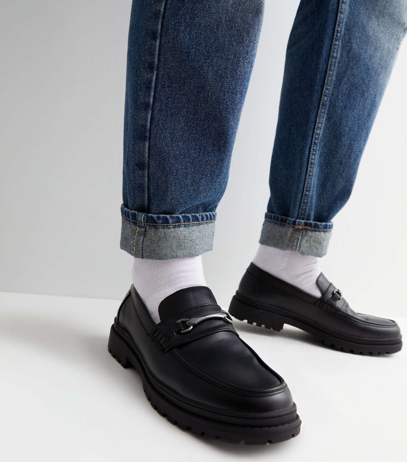 Black D Ring Chunky Loafers Image 2