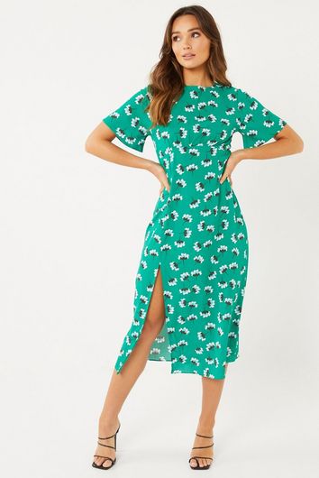 quiz green polka dot dress