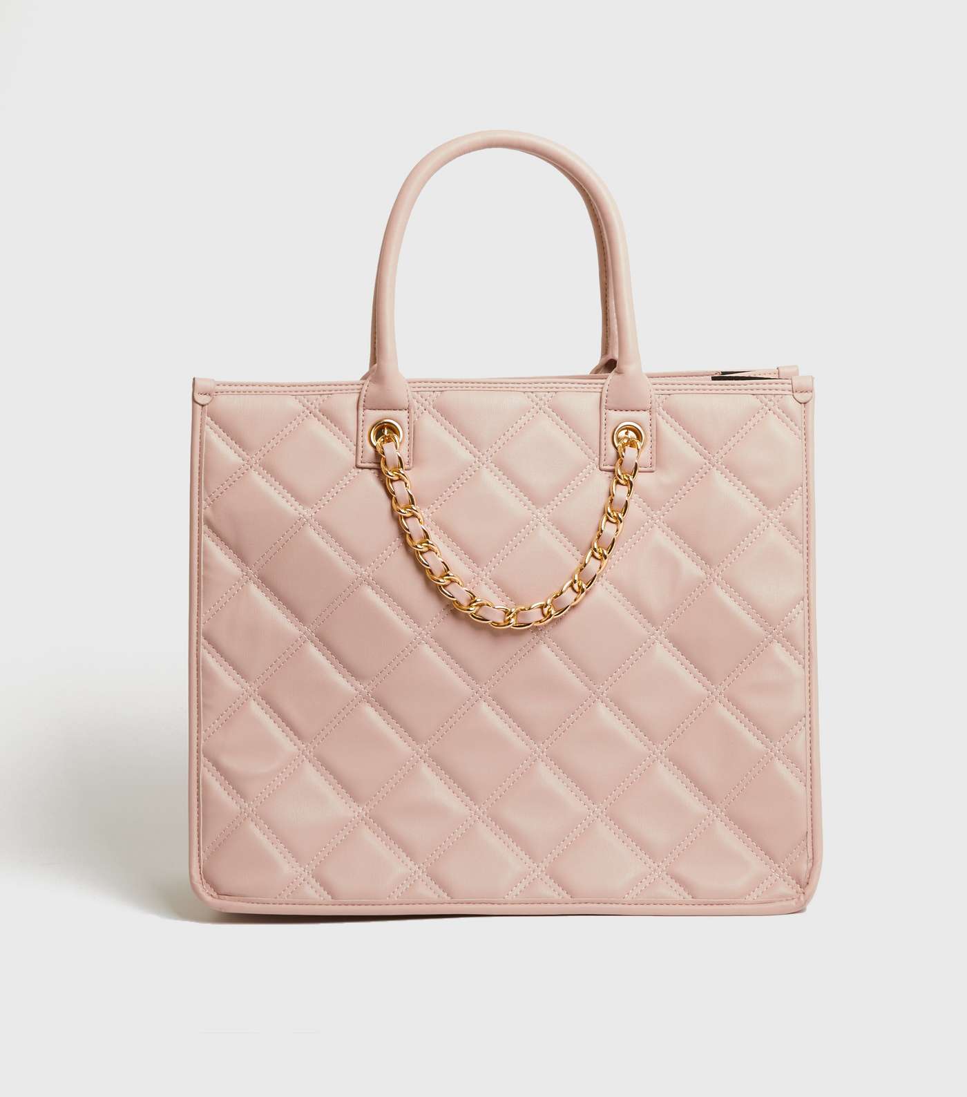 Take Me Anywhere Pale Pink Quilted Tote Bag Image 2