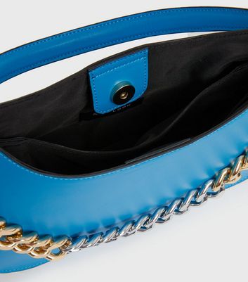 shop for Your Evening Plus One Bright Blue Chain Shoulder Bag New Look Vegan at Shopo