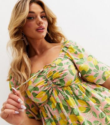 Vacay Vibes Pink Lemon Sweetheart Top 