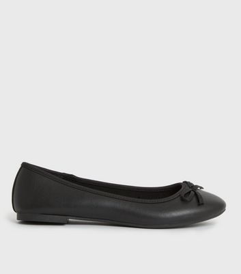 Black Bow Ballet Pumps New Look