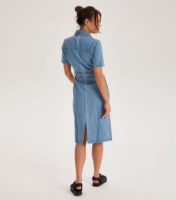 New look store denim dress sale