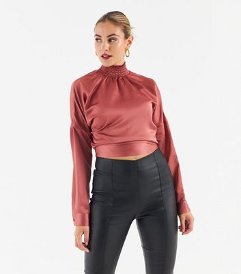 Zibi London Rose Gold Satin High Neck 