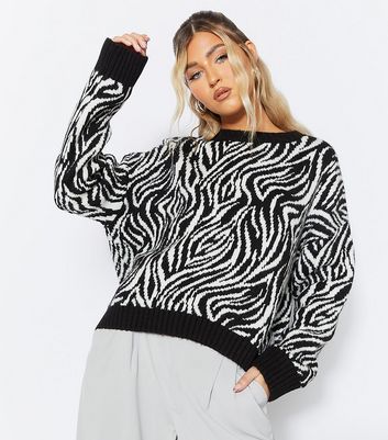 zebra knit jumper