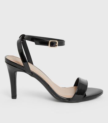 Black Patent 2 Part Stiletto Heels 