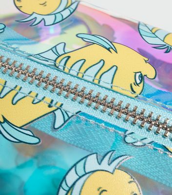 Skinnydip Bright Blue Disney Flounder Makeup Bag New Look