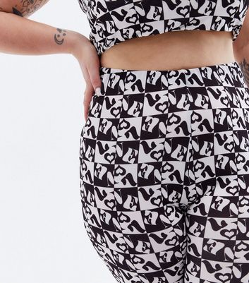 Click to view product details and reviews for Love Yourself Curves Black Logo Flared Trousers New Look.