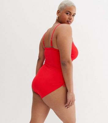 red plus size swimwear