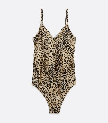 leopard print wrap swimsuit
