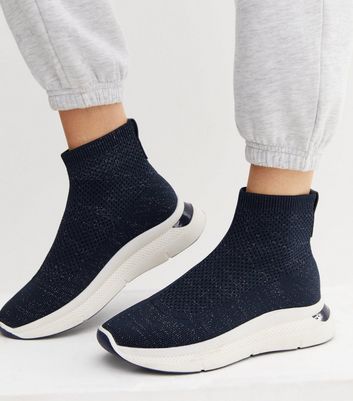 Navy best sale wedge trainers