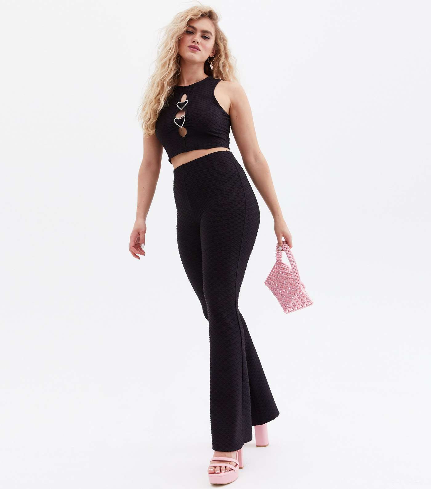 All in Love is Flare Black Flared Trousers