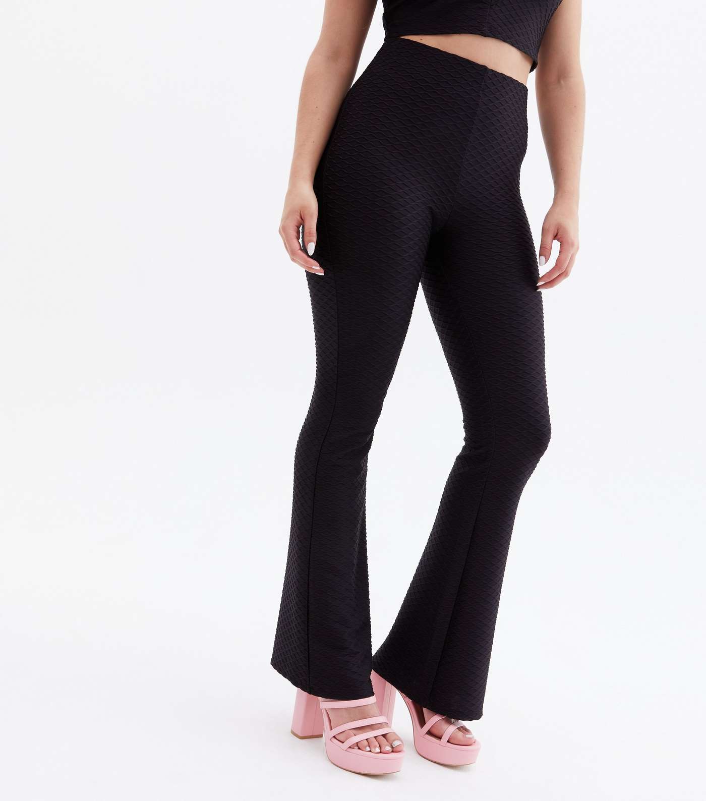 All in Love is Flare Black Flared Trousers Image 3