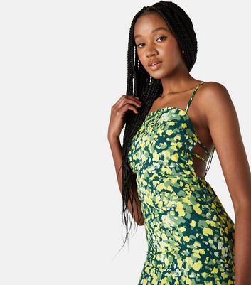 Click to view product details and reviews for Urban Bliss Green Abstract Cut Out Midi Dress New Look.