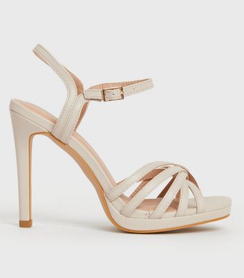 off white platform heels