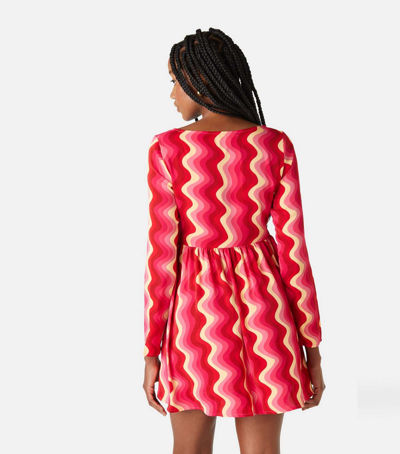 Urban Bliss Pink Swirl Tie Front Mini Dress Image 4