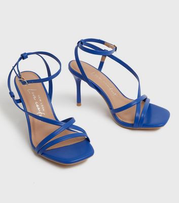 Blue strappy hot sale sandals uk