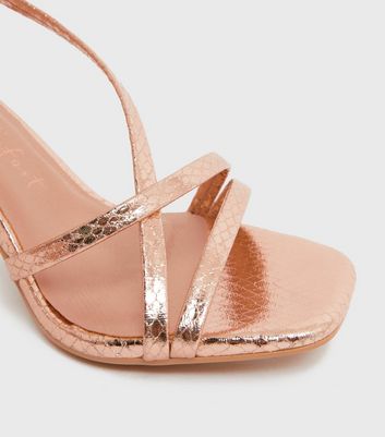 Wide width rose store gold sandals