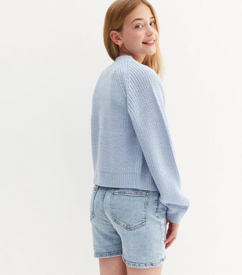 Girls pale 2025 blue cardigan