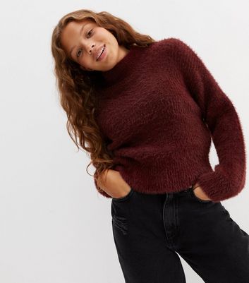 Burgundy 2024 fluffy jumper