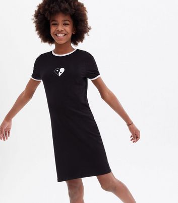 girls grey pinafore dress