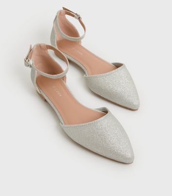 Silver flat shoes sales new look