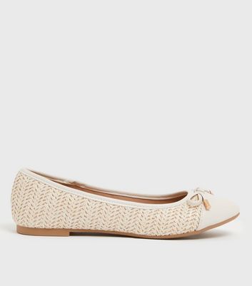 Cream cheap ballet flats