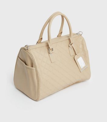 New Look Stone Embossed Weekend Bag