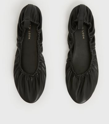 New look black ballet pumps hot sale